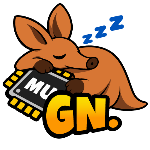 GN. AARD asleep on an MU chip.